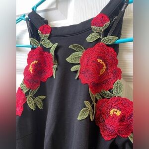 Forever 21 rose black dress